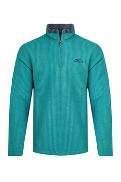 Weird Fish Newark 1/4 Zip Grid Fleece Viridis Size 4XL