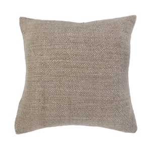 Hendrick 20" Handwoven Accent Pillow   Sand