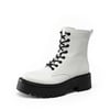 DREAM PAIRS Women   s Lace Up Combat Ankle Boots