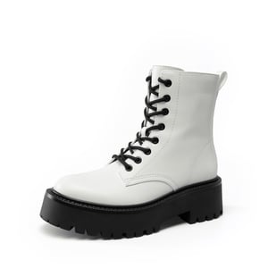 DREAM PAIRS Women   s Lace Up Combat Ankle Boots
