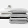 QE Home 7-Piece Move-In Bedroom Starter Bundle - Grey, GOTS Certified, White, Twin XL