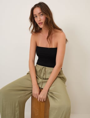 Black Bandeau Top