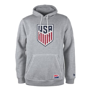 Men's New Era USMNT Corduroy Crest Grey Heathered Hoodie / 2X