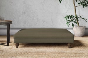 nkuku Marri Dining Footstool | Make To Order | Grand | Recycled Cotton Moss