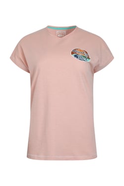 Weird Fish Seashore Organic Cotton Back Print Graphic T-Shirt Dusty Rose Size 8