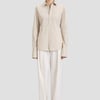 Victoria Beckham Tab Shirt In Pumice - Size 6 UK