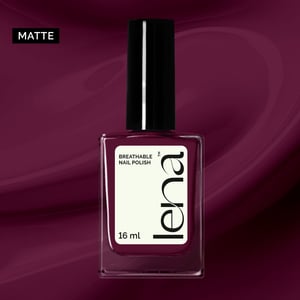 LENA Matte Breathable & Water-Permeable Halal Nail Polish  - Lipstick Junkie - LE68