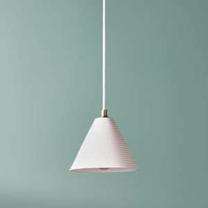 Gleam porcelain pendant in white