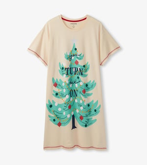 Women's Turn Me On Cotton Sleepshirt