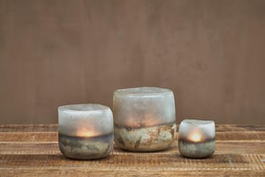 nkuku Ngolo Tealight Holder | Candles Holders & Lanterns | Large | Aged Smoke