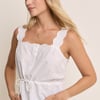 White Broderie Anglaise Scallop Trim Cami Top