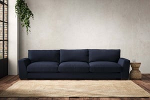 nkuku Guddu Sofa | Make To Order | Super Grand | Brera Linen Indigo