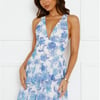 Fabulous In The Spring Mini Dress Blue