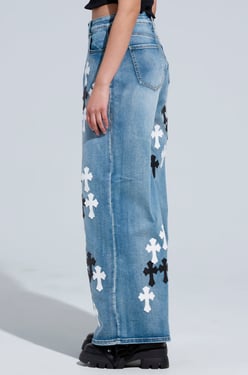 AKIRA Take Me To Church Patchwork Denim Jean | Size 1X