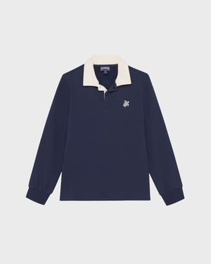 Vilebrequin - Boys Long Sleeves Bicolor Polo - Polo - Gurby - Blue - Size 12