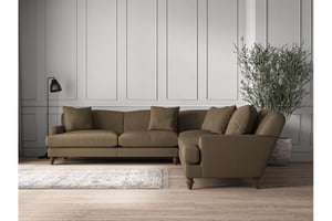 nkuku Deni Corner Sofa | Make To Order | Grand | Brera Linen Chesnut