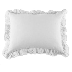 Charlie Linen King Sham   White