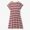 Girls Soft Stripes High-Low Dress