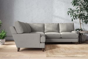 nkuku Marri Large Corner Sofa | Make To Order | Brera Linen Smoke | No Colour