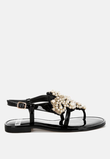 Zalata Pearl Studded Flats