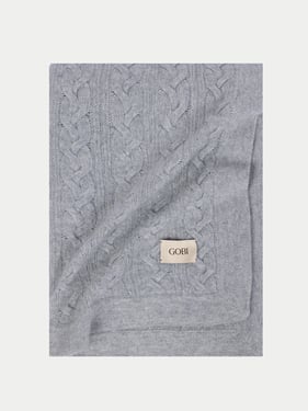 Cable Knit Cashmere Blanket - 200x150cm / high rise / HK16-1299