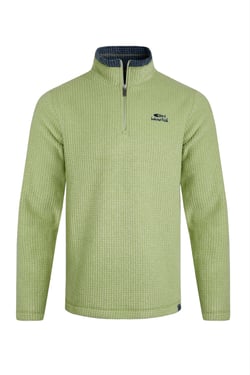 Weird Fish Newark 1/4 Zip Grid Fleece Tarragon Size 2XL