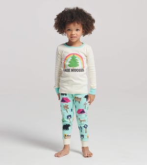 Tree Hugger Kids AppliquÃ© Pajama Set