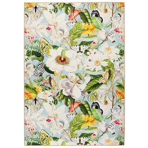 Butterfly Blooms Eco-Washable Rug - 185x275cm