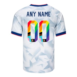 Men's Nike USWNT 2025 Pride Personalized Brilliant Home Stadium Jersey / 2X