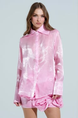 AKIRA Pretty Hot Button Down Top | Size XL