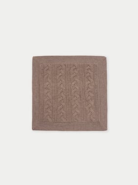 Organic Color Knitted Pillow Cover - 45x45cm / taupe / HK21-57