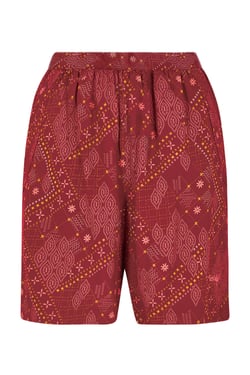 Weird Fish Sundance Eco Viscose Printed Shorts Chilli Red Size 10