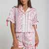 Soft Petal Nights Satin Pajama Set Pink