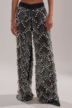 AKIRA Times Square Embellished Pant | Black | Size XL
