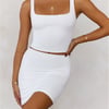 BASE One And Only Singlet Crop Top White
