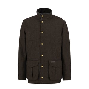 Barbour Hereford Tweed Wool Jacket Rustic Brown