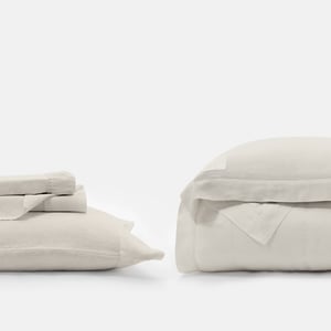 Signature Bedding Set Twin XL Moscato Beige Beach House Linen , Luxury Organic Bedding and Sheet Sets , PROSSIONI