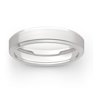 Jeulia Men's Classic Band in 14K White Gold