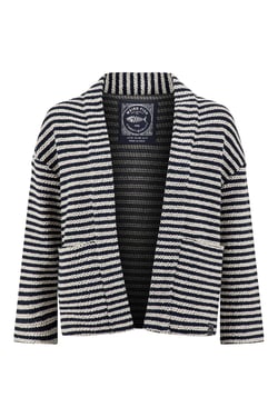Weird Fish Arlow Striped Macaroni Kimono Cardigan Ecru Size 8