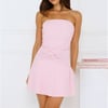 Favourite Style Strapless Mini Dress Pink