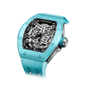 TSAR BOMBA Men's Automatic Watch | Lake Blue | Skeleton Mechanical Wristwatch | Stainless Steel Case | 5ATM Waterproof Luxury Sports Watch | Atomic TB8218