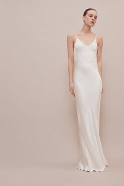 Victoria Beckham Lace Cami Dress In Ivory - 14 - Womens