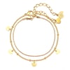 Coin and Bead Chain Bracelet Set