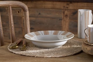 nkuku Patthar Pasta Bowl | Tableware | One Size | Cream & Clay
