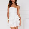 Attention Snatch Mini Dress White