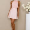 Infinite Charm Halter Mini Dress Pink