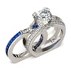 Jeulia Interchangeable Round Cut Sterling Silver Ring Set