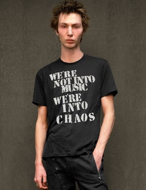 We're Into Chaos' T-Shirt in Black