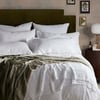 White 100% Linen Bed Set