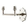 double insignia wall fitting in antique silver